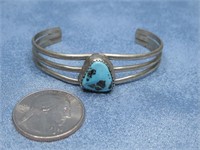 Sterling Silver Tested Turquoise Bracelet