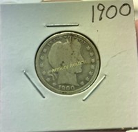 1900 SILVER BARBER QUARTER