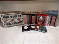 Group of Photo Albums & 2 Memory Boxes