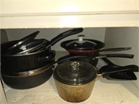 Shelf of Misc Kitchen Cookware