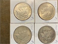 4  1922 Peace Silver Dollars