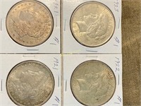 4 Silver Dollars - 1921 Morgan, 1921 Morgan,,