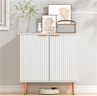 $125 White Storage Cabinet,Wood Sideboard Buffet