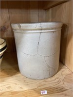 stoneware crock w crack