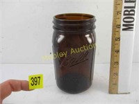 BROWN WIDE MOUTH BALL JAR