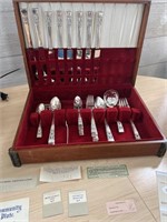 Community Plate silverware with case