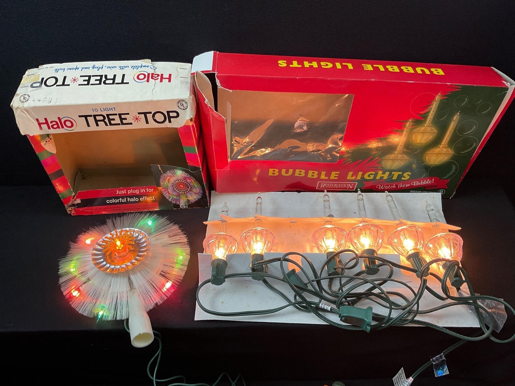 Halo Tree Top & Bubble Lights with box-Working