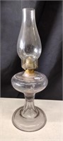 Vintage Scovill Mfg. Co. Purple Glass Oil Lamp 15"