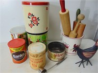 Old Home Decor Items, Tins, Rolling Pins and More