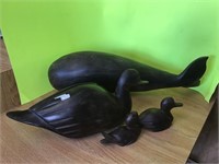 Hand Carved Iron Wood 4 pc.