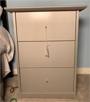 Silver Toned Nightstand