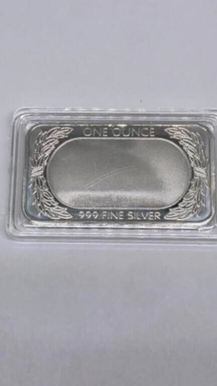 1 oz .999 fine silver bar