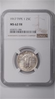 1917 Ty1 Standing Liberty NGC MS62FH