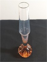 Peach Rose Glass Bubble Ball Base Bud Vase