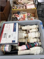 3 boxes sewing and lace lot