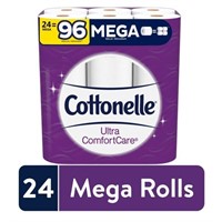 Cottonelle Soft Toilet Paper, 24 Mega Rolls