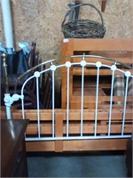 Wrought iron queen headboard