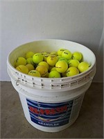 Bucket of Assorted Yellow Golf Balls