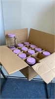 12 New purple lid mason jars