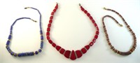 3 Polished Stone Type Necklaces