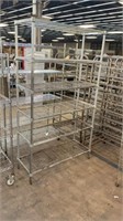 48” 6 SHELF STEEL SHELVING - NO WHEELS, SOME RUST