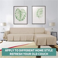NEW - YEMYHOM Sectional Couch Covers 2-Piece