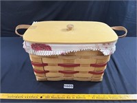 Waverly Pattern Lidded Basket
