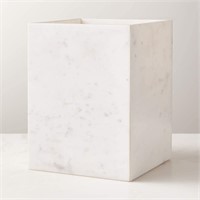 White Marble Bath Accessories (Wastebasket)