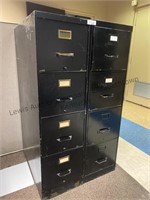 2 - 4 drawer metal filing cabinets. All drawers