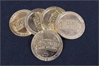 Vintage Rock Island Casino Coins