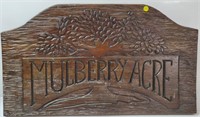 Mulberry Acre Wood Sign