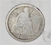 1888 Seated Liberty Dime