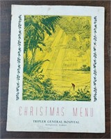 C.1949 US MILITARY CHRISTMAS MENU HONOLULU HAWAII