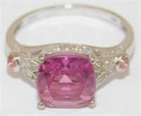 Purple Stones in .925 Ring - Size 10