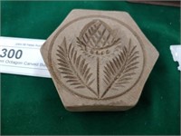 Wooden Octagon Carved Butter print