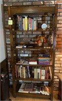 WOOD 5 SHELF BOOKCASE 34" WX 43" X 75"