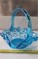 Smith Art Glass Brides Basket with Hqndle Xandy