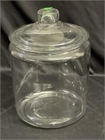 Large Glass Cookie Jar and Lidded Jar