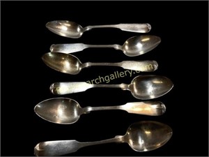 Set of Six, Sterling Spoons