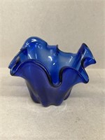 Cobalt blue vase