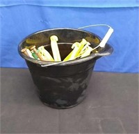 Bucket with Tent  Stakes