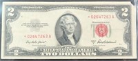 STAR TWO DOLLAR RED SEAL VF