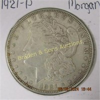 US 1921-P MORGAN SILVER DOLLAR