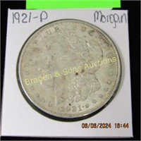 US 1921-P MORGAN SILVER DOLLAR