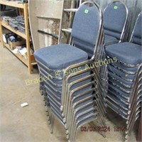 GROUP OF 10 STACKING BANQUET CHAIRS