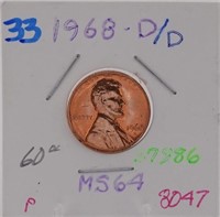 1968-D over D Lincoln Cent