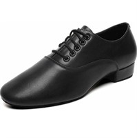 ($54) Men's Ballroom Dance Shoes Black Leather