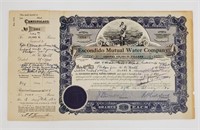Vintage 1932 Shares of Capital Stocks Cetificate