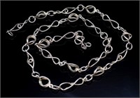 Large sterling silver modernist necklace
