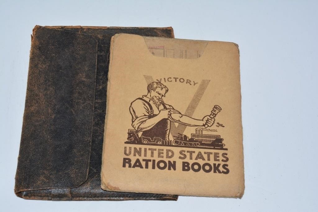 War Ration Book Number 3 in Leather Pouch